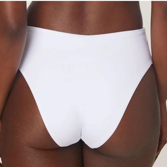 Andie bikini Set Santorini Top 90s High Waisted Bottom White size L NWT - Picture 13 of 14